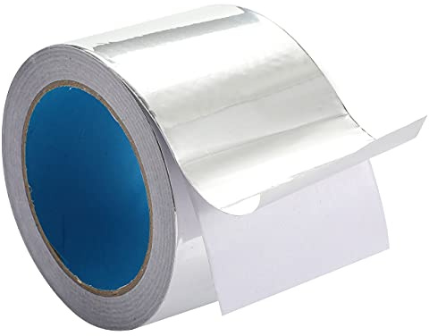 BlueNatHxRPR Sliver 3 inch x 65 feet Thickness 4.0 mil/0.1mm Aluminum Foil Tape Aluminum Air Duct Tape Professional Adhesive Aluminum Foil Tape for HVAC Pipe Repairs or More