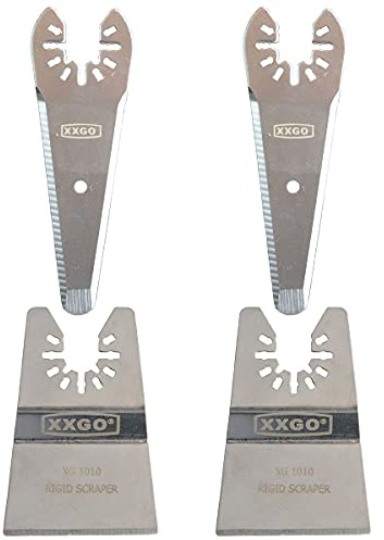 XXGO 4 Pcs Oscillating Multi Tool Scraper Blades for Scraping Cutting Removing Paint Caulk Adhesive Sealant XG4201U