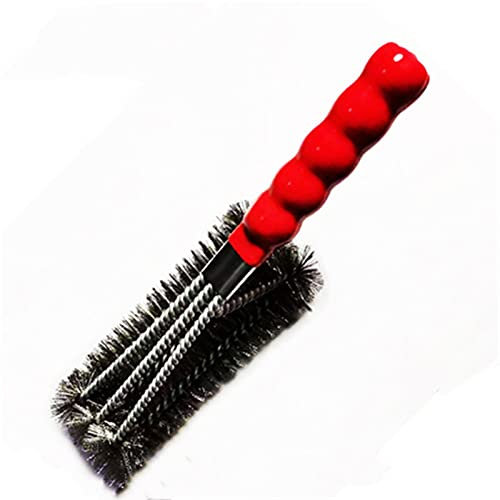 Cepillo De Limpieza Para Barbacoa Barbacoa Parrilla Especial Cepillo Cepillo Cepillo Cepillo de acero inoxidable Artefacto Accesorios Para Limpiadores De Barbacoa ( Color : Red , Size : 245x70x130mm )
