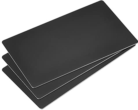sourcing map 3 Uds Tarjeta Anodizado Placa 100x60x1mm Blanco Negro | Aluminio