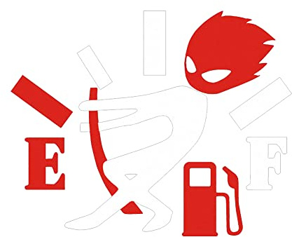 iSpchen Auto Aufkleber Lustige Autoaufkleber Selbstklebend Tankdeckel Sticker Auto Tank Aufkleber Kraftstoff Tank Pointer Kraftstoffanzeige Aufkleber Auto Styling Dekoration Aufkleber