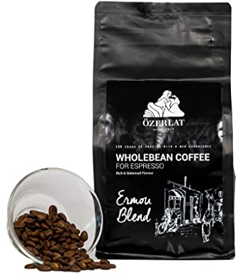 Ozerlat Real Turkish Coffee - Ermou Blend Espresso Wholebean 500gr Arabica Robusta Beans Premium Artisan