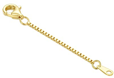 14k Gold 0.5/1/1.5/2/3 Necklace Bracelet Extender Chain, Necklace Extender Gold 14k, Durable Removable Gold Chain Extender, Gold Extension Chain for Necklace Anklet (0.5inch, style 3(Yellow)-Lobster Clasp)