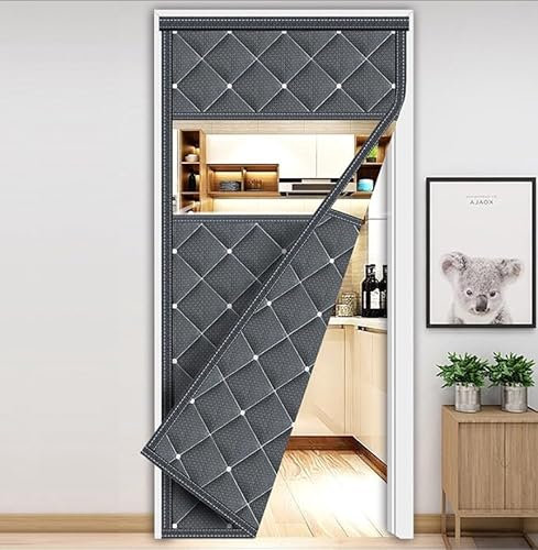 Rideau De Porte À Isolation Thermique For La Maison, Coton Épais D'hiver, Tissu Oxford Robuste, Feuille Insonorisée, Cloison, Barrière, Séparateur, Porte Temporaire For Patio, Cuisine, Chambre ( Color