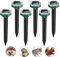 Hojalis Ahuyentador de Topos Solar 6 Piezas, Solar Ultrasónico Ahuyentador de Topos IP44 Impermeable, Ahuyentador de Topos y Ratones Solar, para Jardin y Cámping, Anti Topos, Serpientes, Ratones