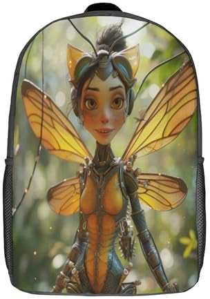 WENNUAN Monster mit großen Augen Kinderrucksack,große Kapazität,Schultasche,Kindertasche,Teenager Fantasiewesen Rucksack 17inch