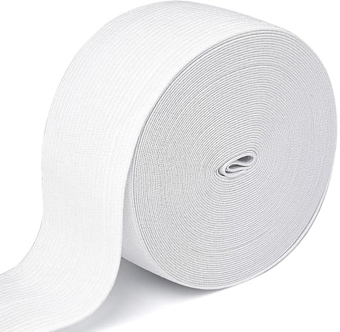 10 Meter Gummiband Weiß 60 mm Breit Gummibänder Nähen dick Hosengummi Elastische Band gummizug Gummilitze stoffband zum Nähen sewing elastic band white für DIY Handwerk, Kleidung (10 M-6 cm Weiss)