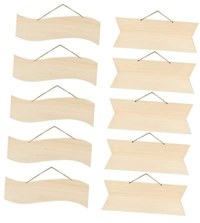 VILLFUL 10stücke Holzschild Zum Basteln Unfertige Holzplaketten Für Küche Und Wanddekoration Blank Holz Zeichen Für Diy-projekte