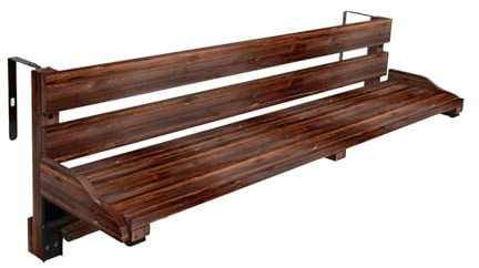 CTREVL Balkontisch HäNgend, Balkontisch Klappbar HäNgetisch, BalkonhäNgetisch Klappbar, Geeignet für 3–11 cm GroßE GeläNder, Geeignet für Balkone InnenhöFe Terrassen AußEnbereich(120x23x28cm)