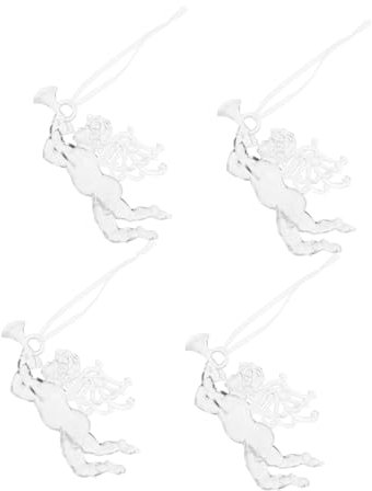 Alipis 4stücke Teiliges Acryl-engelset Transparente Weihnachtsanhänger Christbaumschmuck Hängende Engelsornamente Romantische Saisondekoration Für Weihnachtsbaum Wohnraum Büro