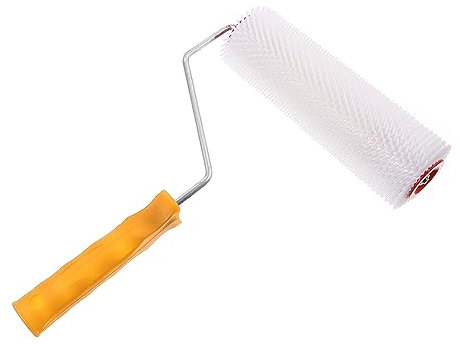 Operitacx Rodillo de Púas para Regla Autonivelante 9 Pulgadas 23 Cm Dientes 14 Mm, Herramienta Manual de Ventilación para Pintura Epoxi, Cemento y Mortero, Color Aleatorio Estilo Aleatorio