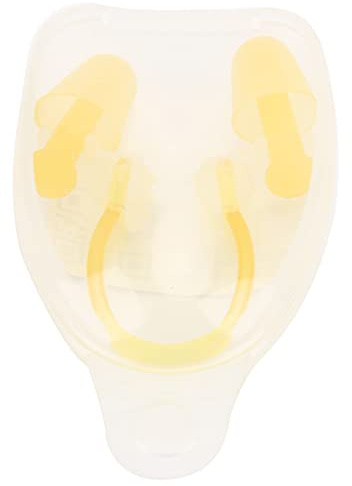 RASTKY Vattentäta öronproppar Näsklipp för Simning Surfing Diving Sports - Soft Silicone PC Earplugs Nos Clip Set for Comfort and Protection (Gul)
