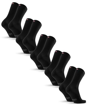 DANISH ENDURANCE Merinoullstrumpor med Knapp, Varma & Bekväma, 3 & 5-pack | Merinoullstrumpor med Knapp, Varma & Bekväma för Vardag & Kontor, Unisex