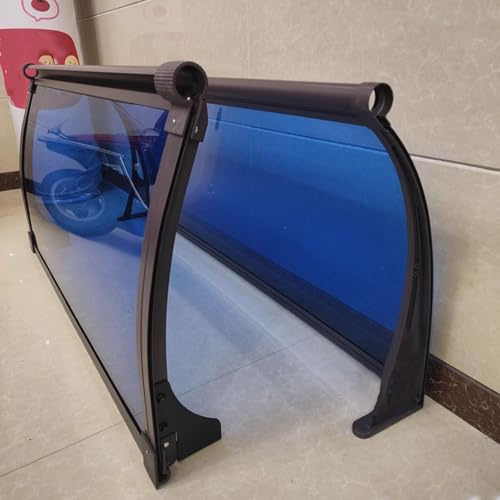 Marquesina para Puertas Y Ventanas Exterior, Resistente A Los Rayos UV Toldo Cubierta De Policarbonato, Protección contra La Lluvia Marquesina Arqueada, Toldo Cubierta (45x190cm/18x75in,A)