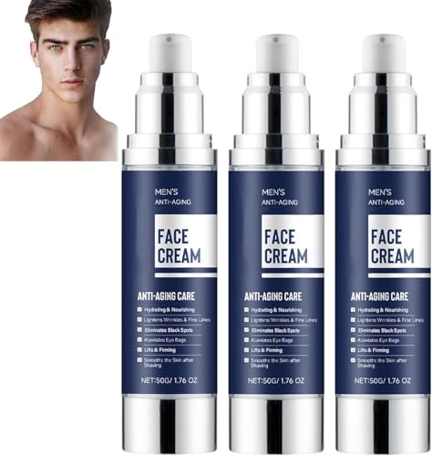 Crème visage 6 en 1 pour homme, anti-âge, hydratante et nourrissante, anti-poches, anti-rides.