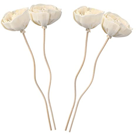 HAMPPLIES 4piezas Varillas De Difusor Reed Aromaterapia con Flores Secas Palos Ambientadores Hogar Profesionales para Aceites Esenciales Decoración Fragancia para Sala Dormitorio y Oficina