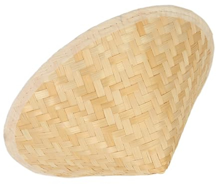 ROMISBABA Chapeau de Riziculteur en Bambou Synthétique Léger pour Garçon et Filles, Décoration Murale Khaki Confortable et Protection Solaire, Grand Modèle Adapté la Maison