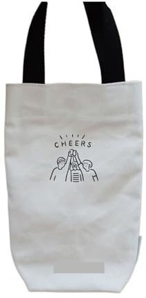 MWAHJU 3pcs Portable Tote Bag Water Cup Bottle Holder Coffee Milk Tea Canvas Mini Storage Small Handbag Wine for Party