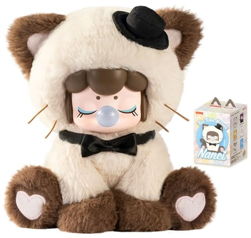 Rolife Teezeit Kätzchen Blind Box, 1 Zufällige Figur aus 6, Vinyl Plüschfigur 17cm, Plüsch Anime Actionfigur Sammlerfigur Spielzeug Geschenk Für Sammler