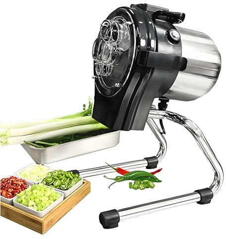 ZYLDDS Coupe-Oignons Verts Professionnel, Coupe-Oignons Verts, Coupe-Légumes électrique pour Ail, Gingembre, Piment, Pommes De Terre, épaisseur 1 à 5 Mm, 6 000 Coups par Minute 110CL