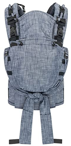 Hoppediz ♥ NABACA Komfort-Modultrage Basic-Set Popeline denim - Babytrage ab Geburt ✓ Bauchtrage ✓ Rückentage ✓ Individuell anpassbar ✓ Ausgezeichnet ✓