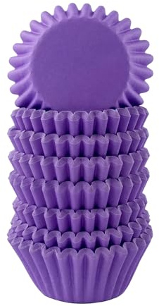 Miss Bakery's House® Mini moules à muffins - papier - Ø 32 mm x 20 mm - violet - 200 pièces - pâtisserie - confiserie - caissettes pour cupcakes et sucreries - petits fours