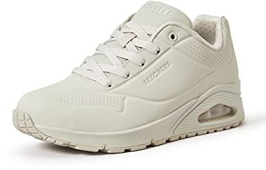 Skechers Uno, Zapatillas Mujer, Off White Durabuck, 40 EU