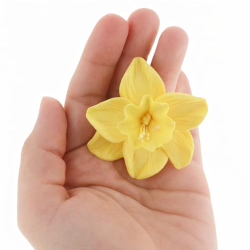 Global Sugar Art Daffodil Sugar Cake Flowers, Yellow, 6 Count by Chef Alan Tetreault