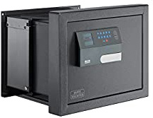 Burg Wächter Wandtresor zum Einmauern mit Zahlencode und Fingerprint-Modul, Karat, Widerstandsgrad 0, Variable Tiefe mit Fachboden, 15,6 - 26,0 l, 28kg, WT 614 E FP, Alteisen, 23590