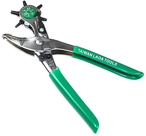 RONGJJ Schleifstab Belt Hole Puncher - Drehzange Zum Stanzen Von Filz, Gürteln, Pappe - Hochleistungs-locherwerkzeug Aus Leder Platten