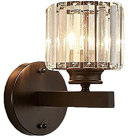 ChaoZan lampade da Parete in Cristallo Applique Da Parete a Sospensione in bicchiere metallo Modern Metal E27 Illuminazione da Parete Soggiorno Corridoio sala da pranzo Ristoranti Camera da letto