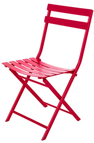 Hespéride - Chaise de Jardin Pliante Greensboro Grenade - Acier Traitement Antirouille Renforcé - Dim 50 x 42 x 81 cm - Meuble d'Extérieur Pliable