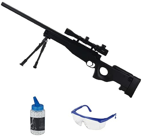 Double Eagle M59P | Arma lunga da softair a molla calibro 6 mm + occhiali + caricatore di pallini (potenza: 0,9 joule)