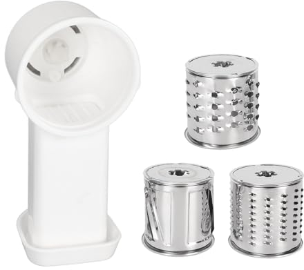 Zerodis Universal-Fleischwolf-Aufsätze, Edelstahl-Kunststoff-Fleischwolf-Wurstfüller, Perfekter Mahlwerk-Aufsatz, 3 Verschiedene Klingen für Mixer, Fleischwolf, Spülmaschinenfest