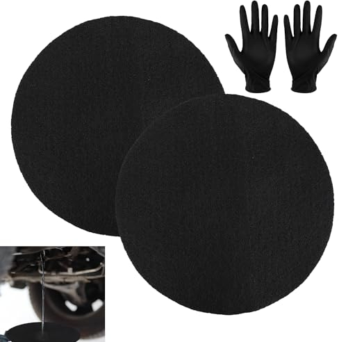 PEUTIER 2pz 38cm Paraspruzzi per Scarico Olio, Rotondo Tappetino per Cambio Olio Tampone Antispruzzo Tappetino Assorbente Olio per Cambio Olio Auto e Vaschetta di Scarico della Trasmissione