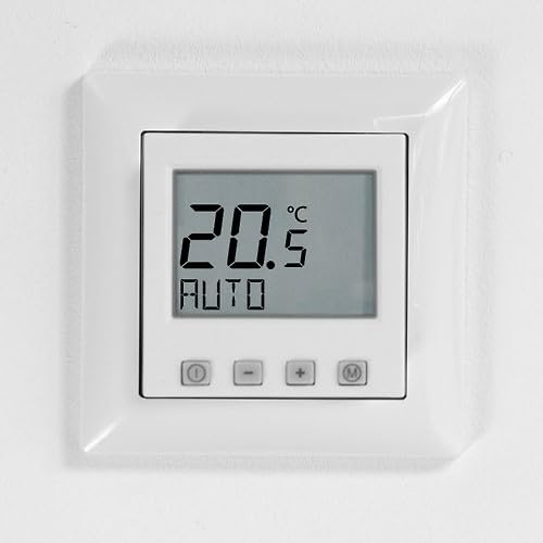 Ritzer Digital Raumthermostat Fußbodenheizung für Gira Standard 55 im Set mit Abdeckung und Rahmen (mit Zeitschaltuhr)