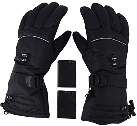 YARNOW 1 Paar Beheizte Handschuhe Wärmende Handschuhe Herrenhandschuhe Damen Motorradhandschuhe Winterreithandschuhe Beheizbare Handschuhe Für Damen Elektroheizung Angeln Pu-Leder Arbeit
