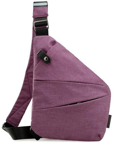 ZUEVI Anti-Diebstahl-Reisetasche für Damen/Herren, modische Umhängetasche, Umhängetasche, Geldbörse, Taschen für Freizeitreisen, Helles Violett, Right Style