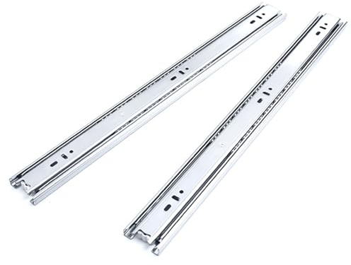 BUETPOX 2 Pezzi Guide per Cassetti, Portata 45 kg, con Guide A Sfera, Montaggio Laterale, Metallo, Guide A Tre Sezioni Mute, per Cassetti di Mobili, Cassettiere O Armadi(25cm/10 Inches)