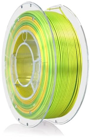 ROSA 3D PLA Multicolour Silk Filament 1.75 mm für 3D Drucker | Druckmaterialien Leicht Glänzend PLA Rainbow 3D Drucker Filament | 3D Printing Materials | Dschungel Spule 0,35 kg