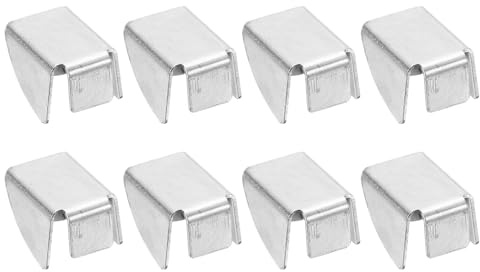 sourcing map 8pcs Cabinet Shelf Clips Steel Adjustable Shelf Bracket Clamp Metal Garage Storage Cabinet Shelf Clip Support Hardware Replacement Parts for Metal and Wood Shelving, Silver