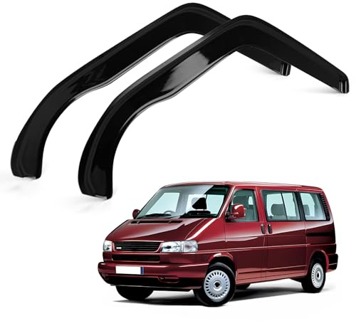 Windabweiser für Fenster Ersatz für VW T4 1990-2003, Set mit 2 | Schwarz Windabweisern zum Aufkleben, Wind und Regenabweiser für Seitenfenster