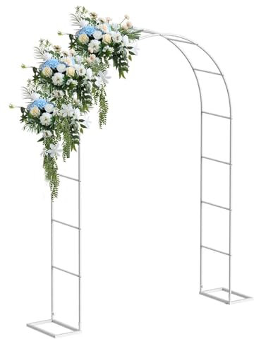 Enrejado de metal resistente para jardín, arco, pérgola grande para plantas trepadoras, soporte de arco de boda, arcos al aire libre para plantas, 140 x 240 x 40 cm