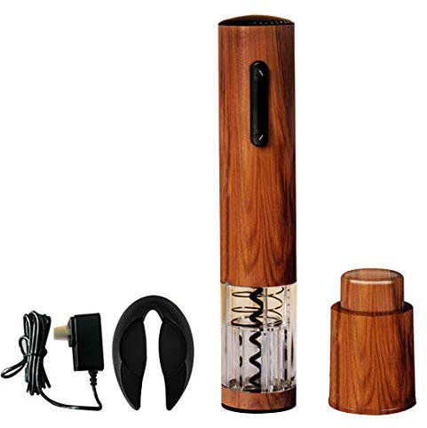 QTANZIQI Juego de Regalos de abridor de Botellas de Vino, abridor de Vino eléctrico de sacacorchos Recargables, Accesorios de vinos de Vino de aspiración y Foil Cortador para el hogar, Restaurante,