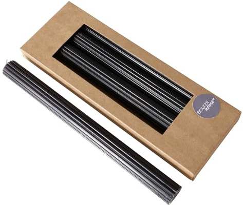 Stabkerze Classic 4-tlg., Paraffin, Schwarz, 25 cm, Ø 2,3 cm | 4 klassische Stabkerzen in Schwarz mit matter Oberfläche und ca. 9 Stunden Brenndauer je Kerze
