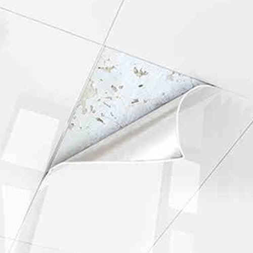 QHZYMX Dalle de Plafond Revêtement Plafond Autocollant Blanc 30 X 60 Cm, Dalles Plafond Suspendues Faciles À Nettoyer Et Imperméables La Rénovation Résidences/Camping-Cars(Set of 100)