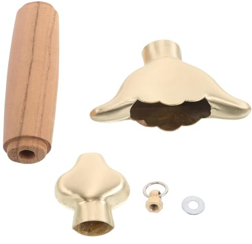 TOYANDONA Poignée D'épée en Cuivre 17 Cm avec Garde Renforcée, Accessoire Multifonction pour Sabre Chinois Tai Chi, Équipement D'entraînement Kung-fu, Remplacement Stable et Portable