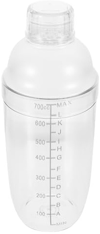 VALICLUD Shaker per Cocktail Trasparente da 700 Ml, Miscelatore per Bevande in Plastica Spesso, Tazza per Preparare Tè al Latte e Vino da Bar, Sigillatura Sicura per Uso Domestico