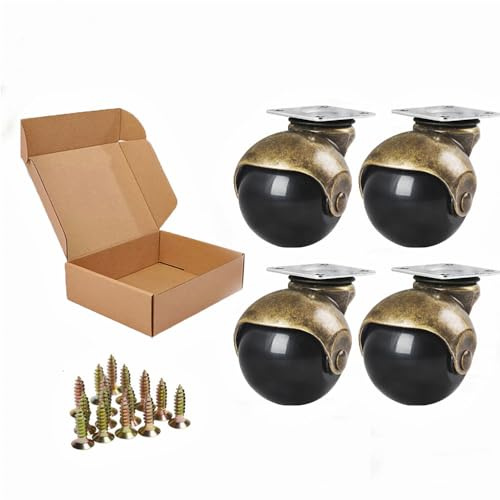 Anyke 2 (50mm) Antike Gold Schwenkbare Ball Caster Für Kleine Sofas, Möbel - Ersatz (Pack of 4)