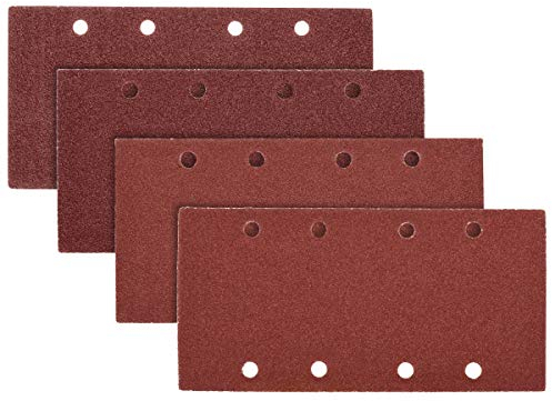 Navaris 25x papier de verre - Abrasif ponceuse vibrante - Feuilles abrasives collantes avec crochet et scratch - Grain P 40/60/80/100-93 x 187 mm